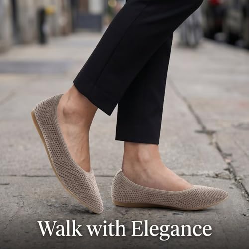 Image of Frank Mully Womens Pointed Toe Flats Knit Dress Shoes Comfort Women Shoes Softable