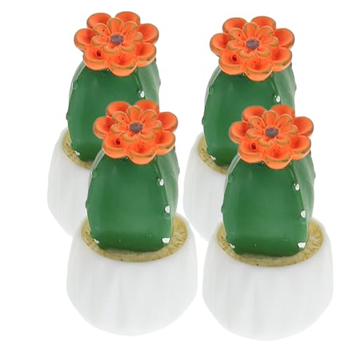 Totority 4 Piezas De Cactus Ornamentales Plantas Pequeñas Falsas Plantas En Maceta De Imitación Mini Accesorios De Escritorio De Oficina Plantas En Maceta Falsas Adornos De Plantas