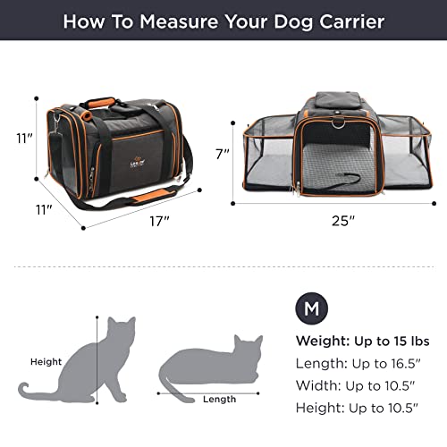 Lesure TSA Airline Approved Cat Carrier Expandable Pet Carrier