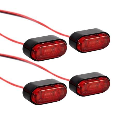 INJORA 11x5mm Side Marker Lights Warning Lights for RC Cars(Red)