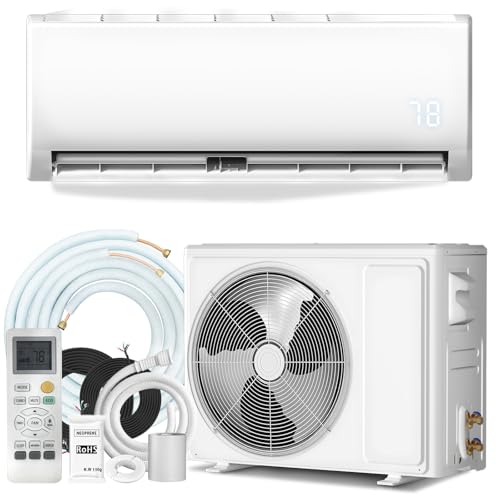 12000 BTU Mini Split Air Conditioner & Heater, 115V Ductless Inverter AC System with Heat Pump,...