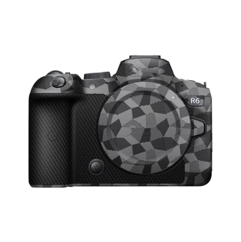 Anti-Scratch Anti-Wear Camera Skin Cover Protector Film for Canon EOS R6 Camera Body Protective Decoration Sticker - Light Gray Geometric