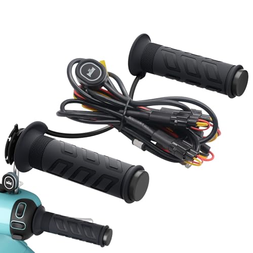Puños calefactables para ATV, Puños calefactables para Manillar - Puños calefactables para ATV, Manillar y Calentador de Pulgar,Mango calefactable eléctrico, empuñaduras calefactables Antideslizantes