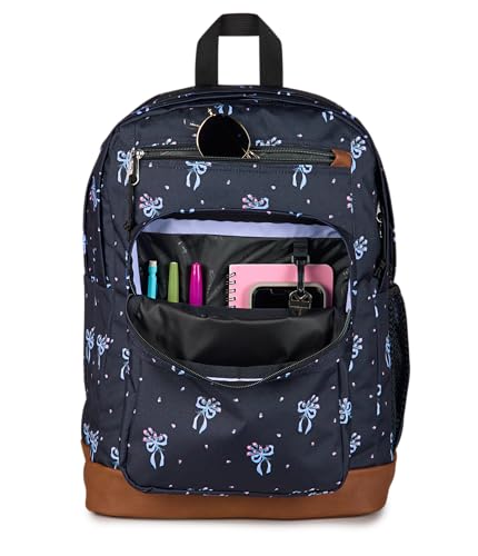 Image of JanSport Cool Backpack with 15-inch Laptop Sleeve, Large Computer Bag Rucksack with 2 Compartments, Ergonomic Straps, Pastel Petals - Black