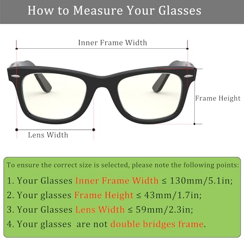 Polarized Clip on Sunglasses over Prescription Glasses Unisex UV400 Anti-glare Lenses3