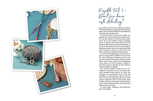 Makramee Schmuck: Schritt für Schritt geknüpft – Anleitungen für Ohrringe, Ketten & Armbänder – Bild 10