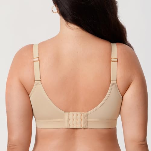 Image of AISILIN Women's Plus Size Unlined Wireless Bra | Soft Smooth Fabric, Unlined, Added Sling, U Back, Full Coverage, Comfort Support, For daily wear, sleep