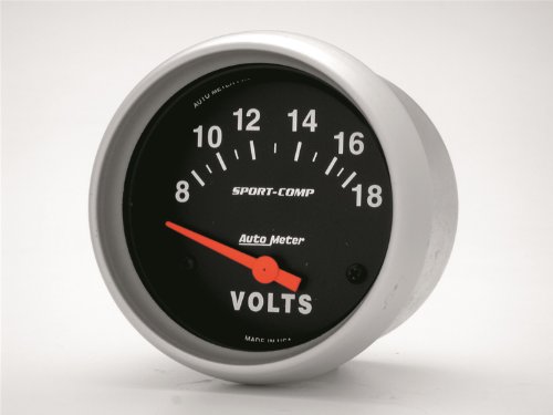 Auto Meter 3592 Sport-Comp Electric Voltmeter Gauge Regular, 2.625 In. #TOP1