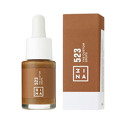3INA MAKEUP, The Custom Drops 523, Brown Foundation Drops Mixer to match Make-up Skin Tone, Long-lasting Formula - Image 2
