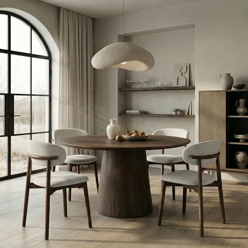 Solid Wood Dining Chairs Set of 4, Mid-Century Modern Farmhouse