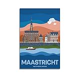 JOOEL Vintage-Reiseposter Maastricht Poster, dekoratives 