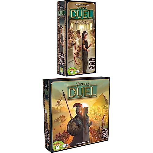 Repos Production | 7 Wonders Duel + 7 Wonders Duel Agora Expansion | Board Game | Ages 10+ | 2 Players | 30 Minutes Playing Time