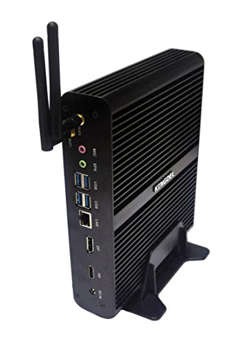 Image of KINGDEL NC860 Powerful Mini PC, Fanless Home Computer, i7-8550U 8th Gen. 4 Cores CPU, 8GB DDR4 RAM, 128GB NVMe SSD, 4K 4096x2304, HD Port, DP, WF+BT, Full Metal Case