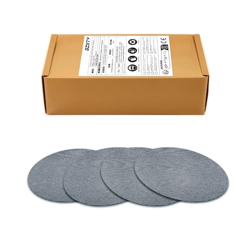 GZKTY 60 Pezzi Rete Dischi Abrasivi 125mm, Grana 60/80/120/180/240/320, Per Levigatrice Orbitale da 125mm e Levigatrici per Legno per la levigatura di superfici dure, legno, stucco, vernice, metallo