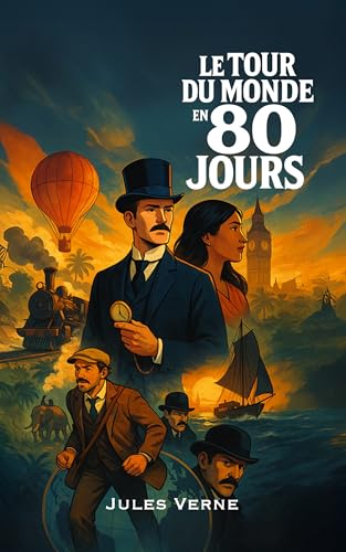 Le tour du monde en 80 jours: Edition illustrée et annotée (French Edition)