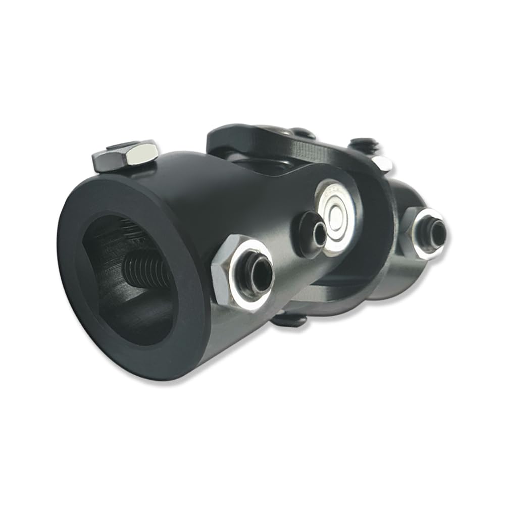 1" DD x 3/4"-30 Spline Universal Steering U Joint 83mm Length Black Steel