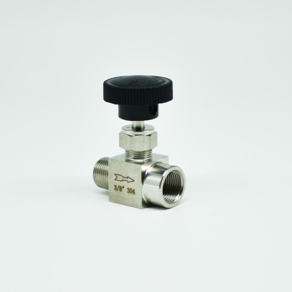 KNvss 1/8" 1/4" 3/8" 1/2" BSP NPT Male to Female Needle Valve Crane 304 Stainless Steel Flow Control Water Gas Oil Propane (Size : 1/2", Color : NPT)