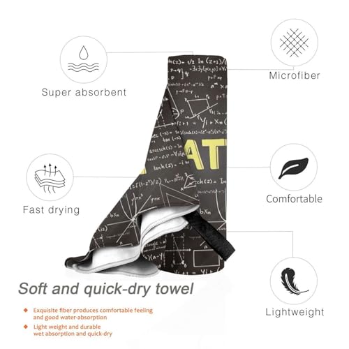 Toalla de baño grande para playa y piscina con estampado de matemáticas 5