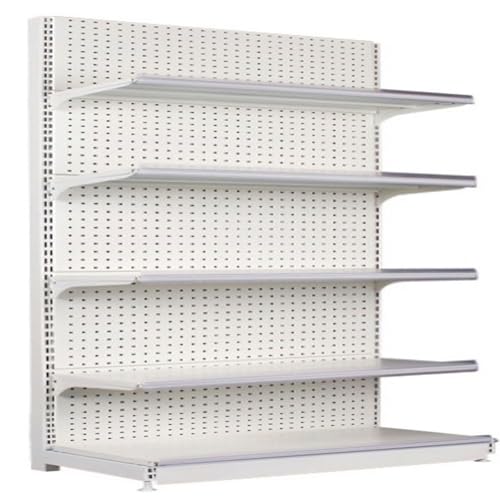 Estantería Gondola Metálica 5 Niveles - Expositor Ajustable para Supermercado y Establecimientos Comerciales, Estantería Góndola Tienda Góndola de Supermercado(76 * 130cm/29.9 * 51.1in)