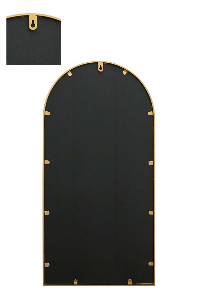 The Arcus - Gold Metal Framed Arched Garden Wall Mirror 31" X 16" (80CM X 40CM). Suitable for Outside and Inside. - Image 6