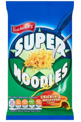 Batchelors Super Noodles Chicken & Mushroom Flavour 90g - Case of 8