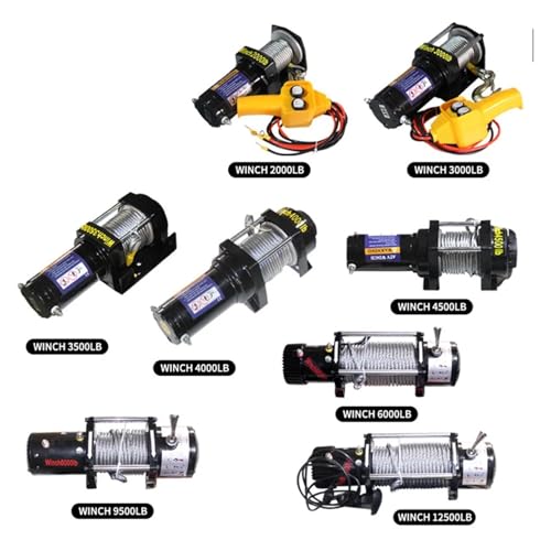 Winche eléctrico para vehículo 24V 5443kg 3.9KW miniatura 4