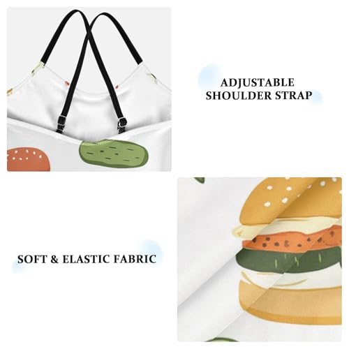 Burgers Girls One Piece Swimsuits Sport Halter Swimwear Beach Bathing Suit 3T3