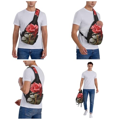 Bolso tipo bandolera pequeño para senderismo unisex negro miniatura 7