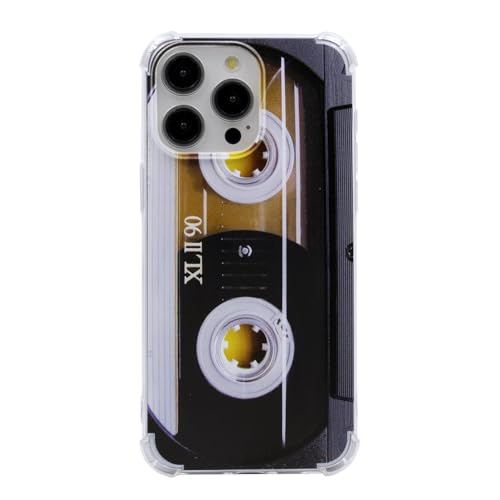 TNCYOLL Compatible with iPhone 15 pro 80S Case, Cassette Tape Shockproof Music Cool Phone Case Bumper Protective Cover for iPhone 15 pro by TNCYOLL - Used condition - US$5.55