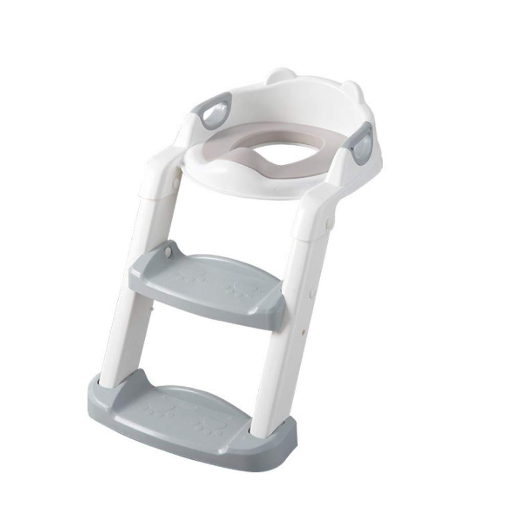 Riduttore Wc per Bambini con Scaletta Pieghevole, Toilette Trainer con Cuscino Tenero Modello Universale, Antiscivolo Pieghevole Portatile, Adatto a Bambini di Età Compresa Tra 1 e 7 Anni(B)