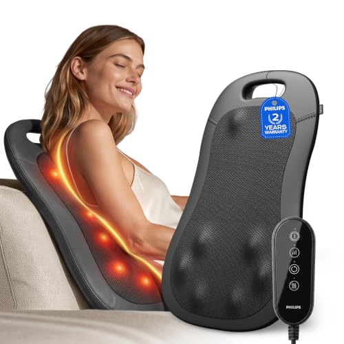 PHILIPS Back Massager with Heat, 5D Deep Tissue Shiatsu Lumbar Back Support - image 1