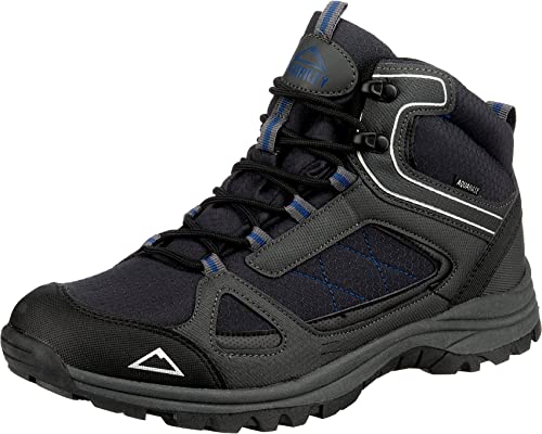 McKinley Herren Maine MID Aqb Walking-Schuh, Black/Anthracite/B, 43 EU
