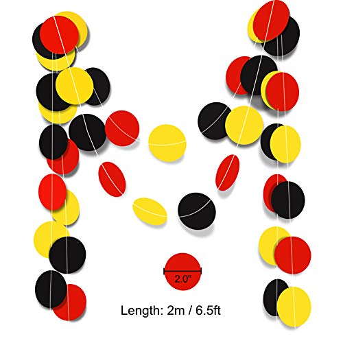 Threemart Colorful Party Supplies Yellow Black Red For Birthday Decorations Garland #TOP3