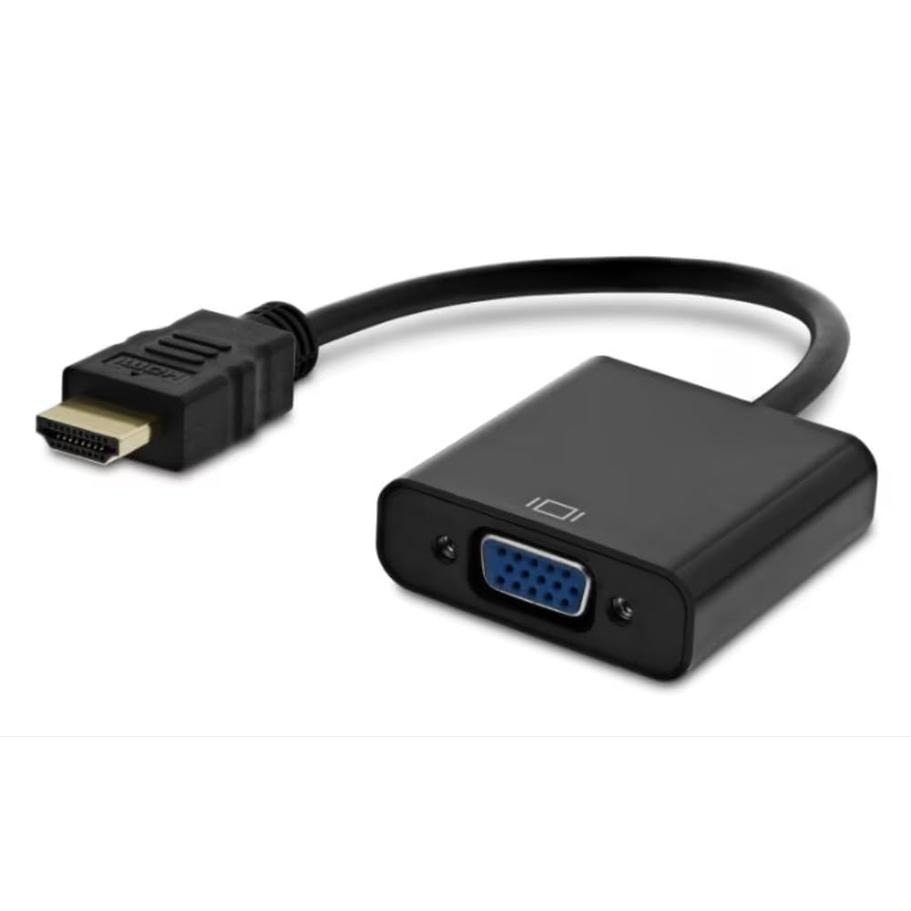 Adaptateur HDMI vers VGA mâle vers femelle Noir