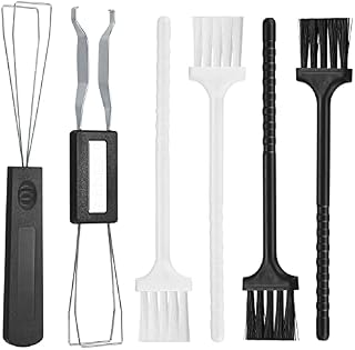 ZHENGYYUU 6 Pcs Keycap Switch Puller and Keyboard Brushes Kit(2 Stainless Steel Keycap Remover Tool, 4 Mechanical Keyboard Cleaning Brushes), for Cleaning Removing Fixing Mechanical Keyboard