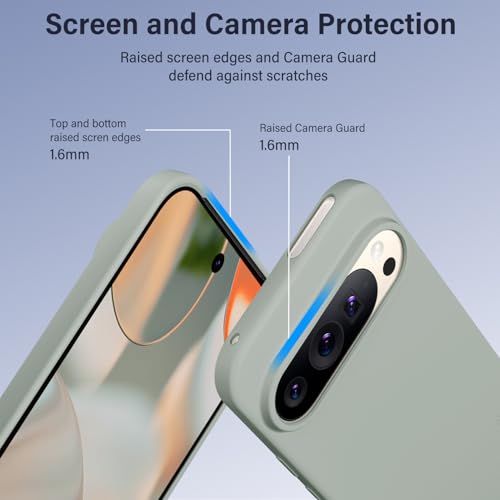 Image of X-level for Google Pixel 9 /Pixel 9 Pro Case, Slim Fit Soft Flexible TPU [Guardian Series] Ultra-Thin Matte Finish Coating Phone Back Cover Light Shockproof Protective Case for Women Men-Green