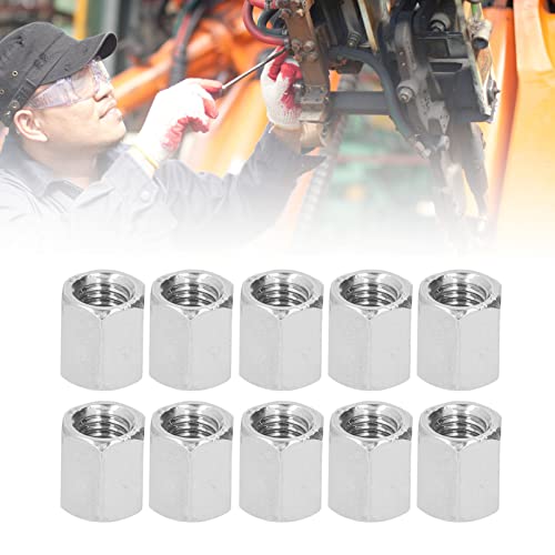 20 Stück Sechskant Kupplungsmutter, M8x1,25 14mm Länge Sechskantverbindungsmuttern 304 Rostfreier Stahl Metrische Sechskant Kupplungsmutter für Schraubenbolzen Maschinenschraube