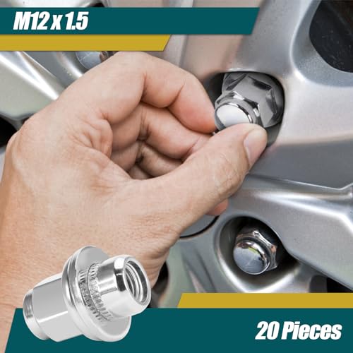 20Pcs Wheel Nuts Set Replacement for Jaguar F-Type, S-Type, X-Type, XF Series, XJ X350/X351/X358, XK/XKR Series, M12 x 1.5 Wheel Lug Nuts - Image 3