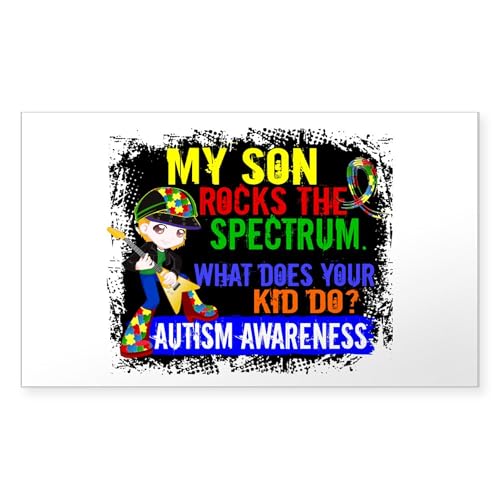 CafePress Rocks Spectrum Autism Rectangle Bumper Sticker Car Decal