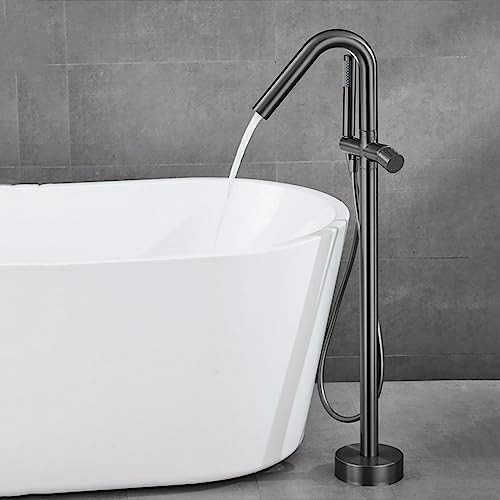 Robinet de baignoire autoportant HLTYGWX noir résolvant les manques d'espace