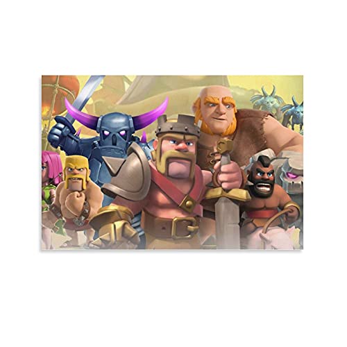 ALICUS Game Poster Clash of Clans Mobile Game Canvas Art Poster and Wall Art Picture Print Modern Family Bedroom Decor Posters 20Ã—30inch(50Ã—75cm)