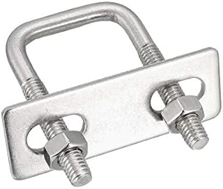 sourcing map Square u-Bolts 0.79"(20mm) Inner Width 45mm Length M6 304 Stainless Steel U Bolt with Nuts Frame for Boat Trailer