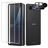 【2+2 枚セット】Kakuki for Xperia 10 VII ガラスフィルム （２枚入り）＋カメラフィルム（2枚入り）【ガイド枠付き】エクスペリア10 VII レンズ保護フィルム 全面保護フィルム 硬度9H 高透過率 飛散防止 強化ガラス 耐衝撃 指紋防止 気泡ゼロ 自動吸着 貼り付け簡単（Xperia 10 VII対応）