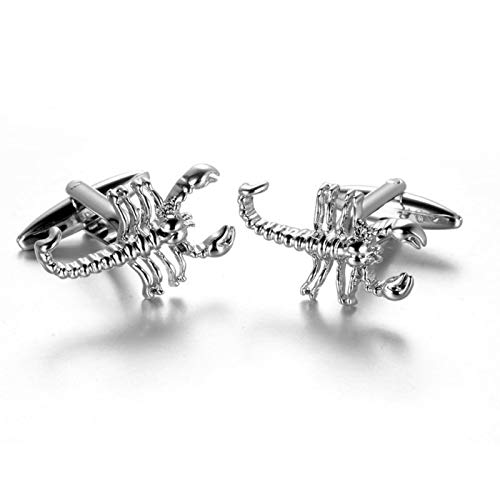 Mancuernillas KnBoB escorpión plateadas para camisa miniatura 2