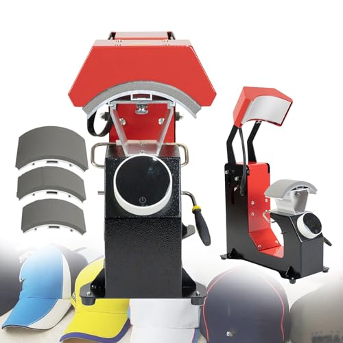Máquina de planchado para gorras con 3 platinas reemplazables miniatura 1