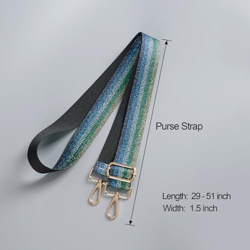 Image of chushui Woven Stripe Purse Straps,Replacement Crossbody Wide Shoulder Adjustable Strap for Bag Handbags