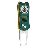 Team Golf NCAA Colorado State Rams Retractable Divot Tool with Double-Sided Magnetic Ball Marker, Features Patented Single Prong Design, Causes Less Damage to Greens