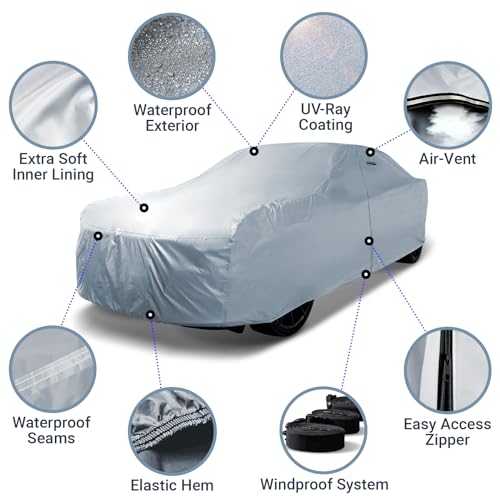 Image of iCarCover Fits 1965-1981 Rolls-Royce Silver Shadow Car Cover Automobiles Form-Fit Padded Full Exterior Waterproof Automobiles Protection Covers