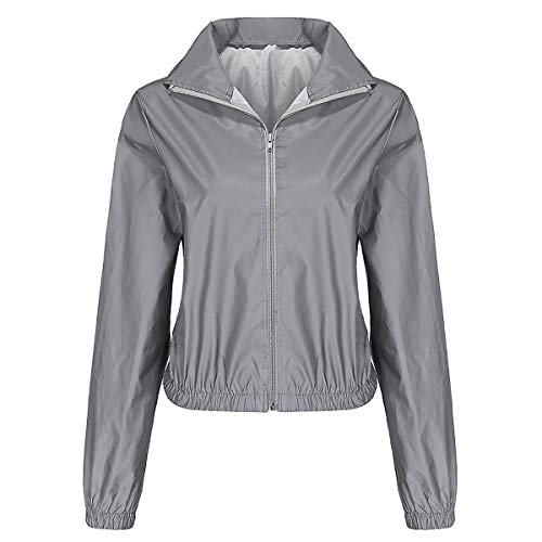 image for AIBEARTY Women Rave Reflective Tracksuit Zip Up Long Sleeves Jacket Jo