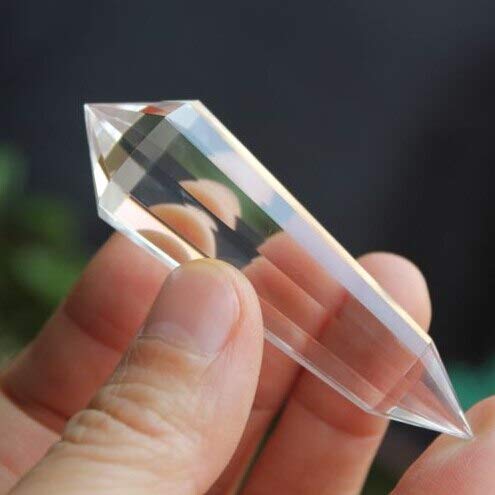 4 Piezas Vogel Estilo Cristal de Cuarzo Transparente Natural 12 Caras Wand Point 126g ERTEYIN